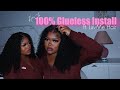 100% Glueless!! ft. LuvMe Hair 🎀| Jerry Curl Install| Ashley Michelle