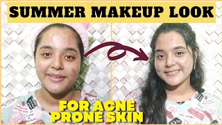 REALISTIC Summer Makeup For ACNE PRONE SKIN | *WEARABLE* Summer Makeup #summermakeup #acneproneskin