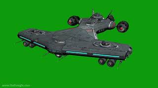 Sky Hammer Spaceship Green Screen Video