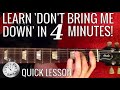 Don&#39;t Bring Me Down by E.L.O - Guitar Lesson With Tabs