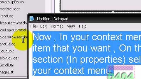 VB 2008 | Tutorial 4 | Using Context Menus And Notify Icons