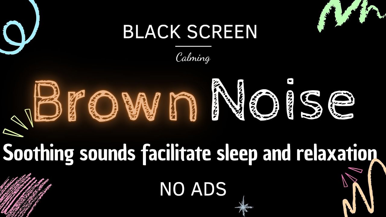 No Ads | Soft Brown Noise for Deep Sleep & Relaxation | Black Screen 10 ...