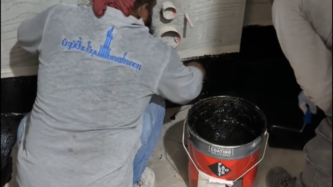 خطوات تنفيذ العازل المائي لدورات المياه 