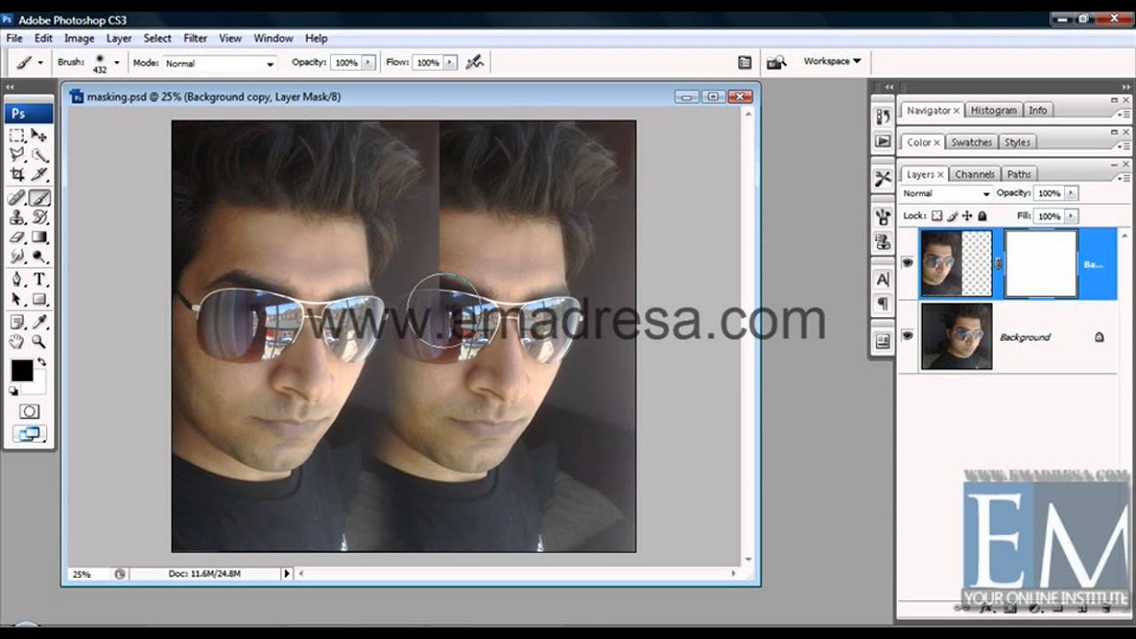 Layer Masking Basic Photoshop Tutorials In URDU And Hindi By Emadresa YouTube
