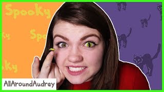 Trying Crazy HALLOWEEN CONTACTS On For The First Time / AllAroundAudrey