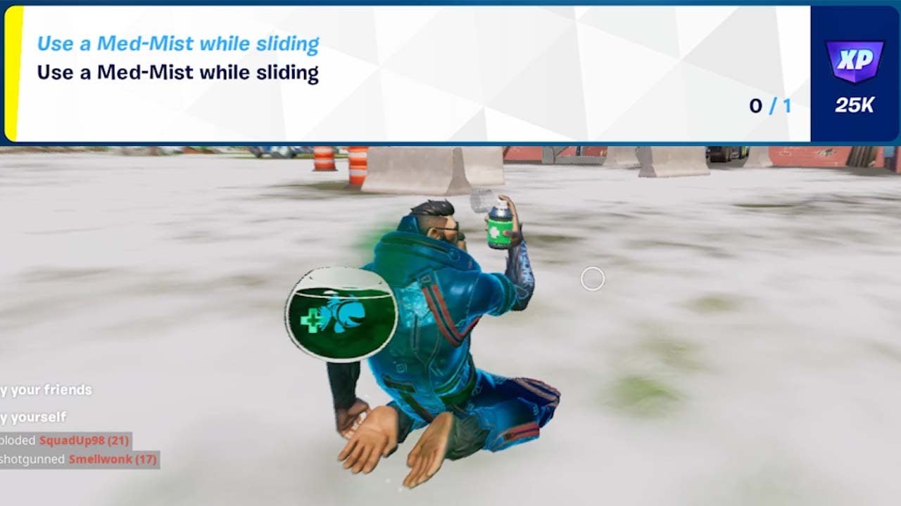 Med Mist Fn Use a Med-Mist while sliding Fortnite - YouTube