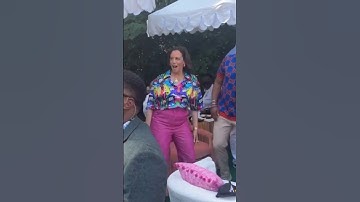 KAMALA HARRIS dancing to Q TIP - Vivrant Thing at her 50th Anniversary of HipHop party #kamalaharris