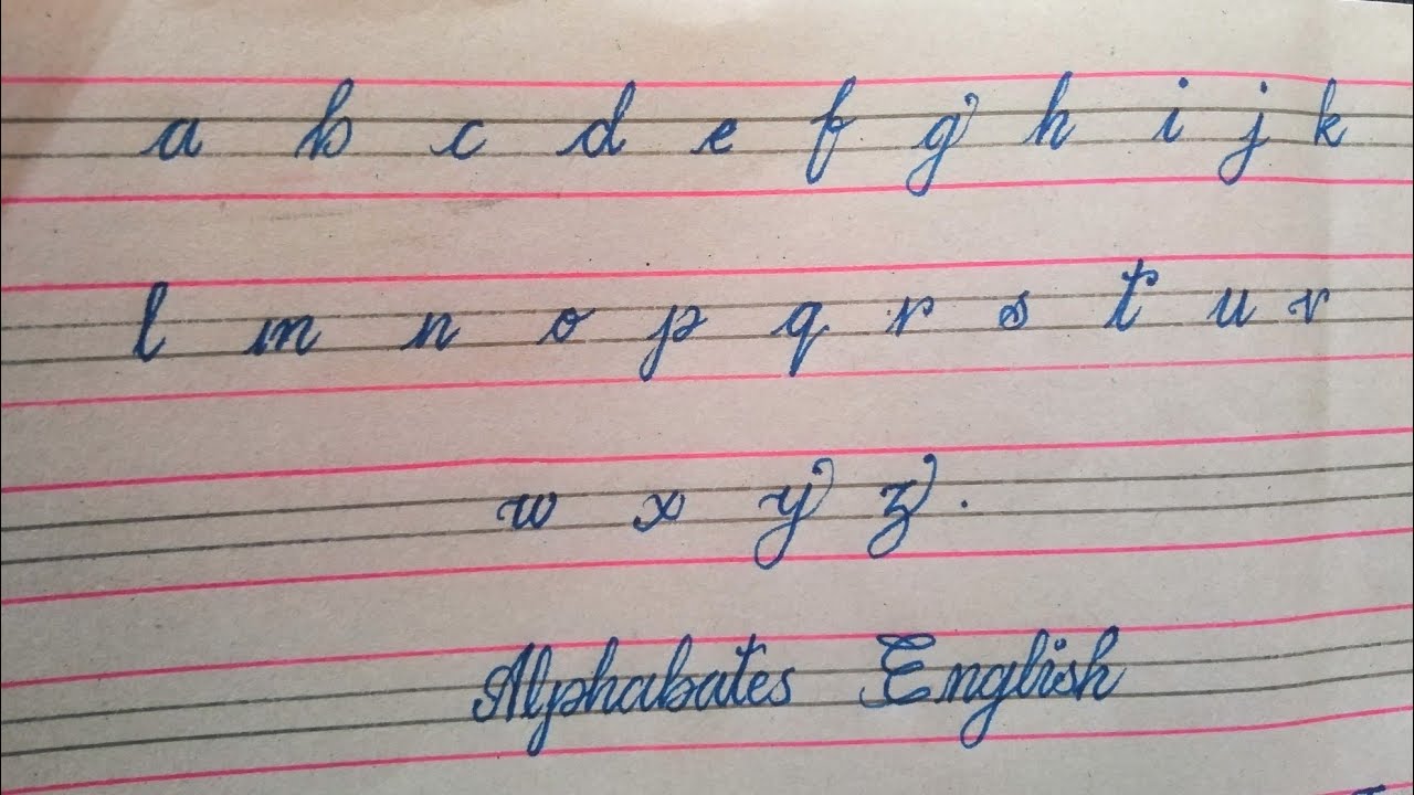 Best cursive handwriting with gel pen [small alphabets] - YouTube