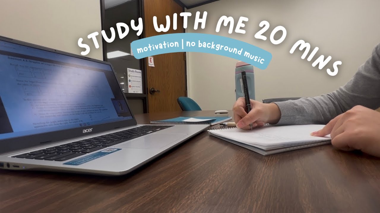 study/review with me for 20 mins | no background music, no breaks ...