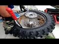 タイヤ交換タブリス組込　install Tubliss  tire change