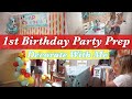 FIRST BIRTHDAY PARTY PREP + DECORATE WITH ME // Mickey Mouse 1st Birthday Party