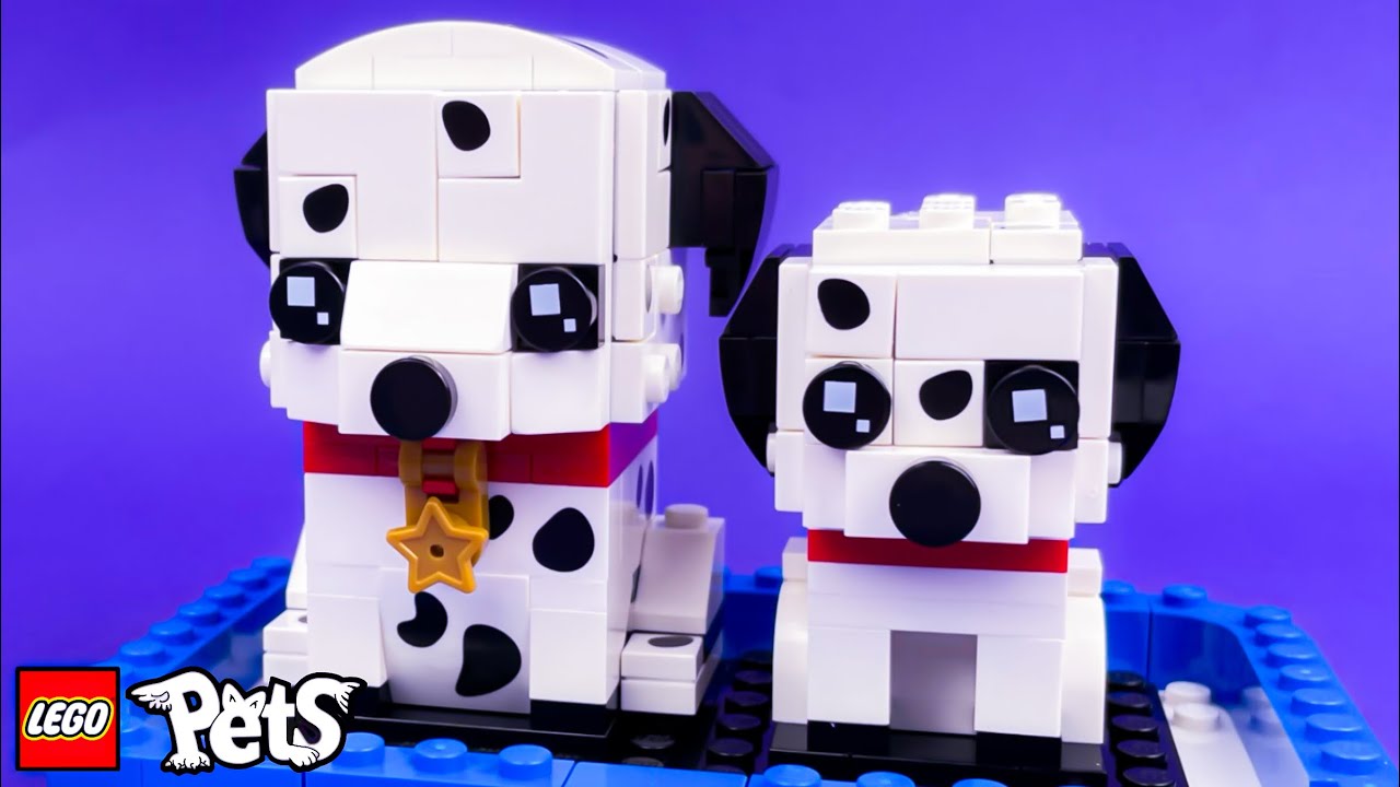 𝗗𝗔𝗟𝗠𝗔𝗧𝗜𝗔𝗡𝗦: LEGO 40479 | Pets BrickHeadz | Stop Motion Time-lapse Build