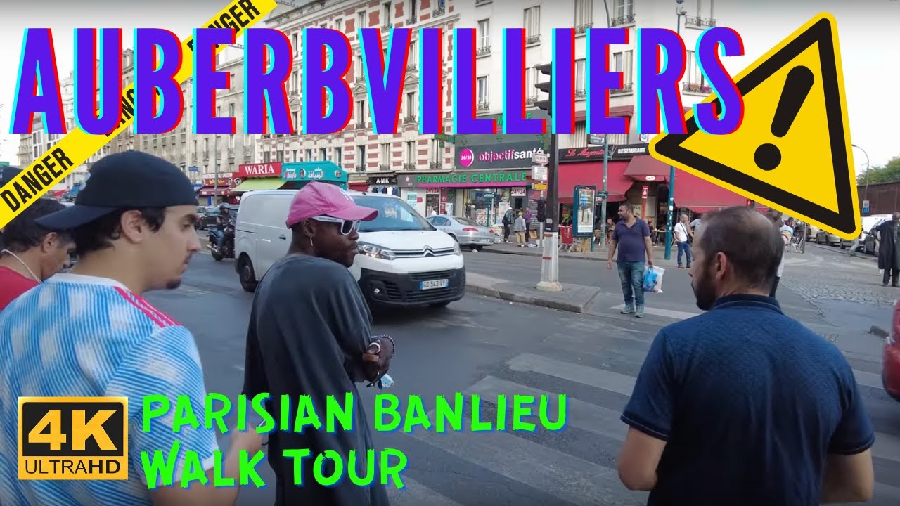 [4K] Aubervilliers, full walk tour in dangerous Paris banlieu, now reconverting