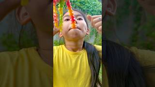 Famous Kids are so cute - what happens if you close your eyes and eat candy in the shape of a worm?🐛 Ep117 Wealth