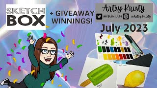 Sketchbox July 2023 Unboxing plus my Hero Arts Giveaway Winnings!