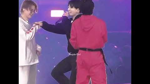 jungkook giggled because of Taehyung SQUID GAME outfit🤣😂sofi day 3 #v #jk #ptd_on_stage_la #taekook