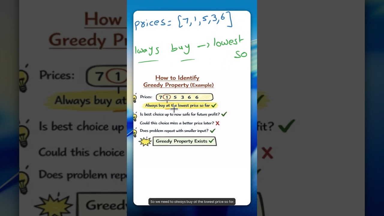 How to Identify Greedy Property | DSA Interview Trick