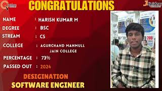Student Placement Story From QSpiders/JSpiders | Chrompet Chennai