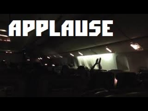 APPLAUSE after LANDING АПЛОДИСМЕНТЫ после ПОСАДКИ самолета airplane plane пассажиры passengers pilot