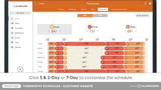 How to Schedule Your Alarm.com Smart Thermostat (Web Dashboard)