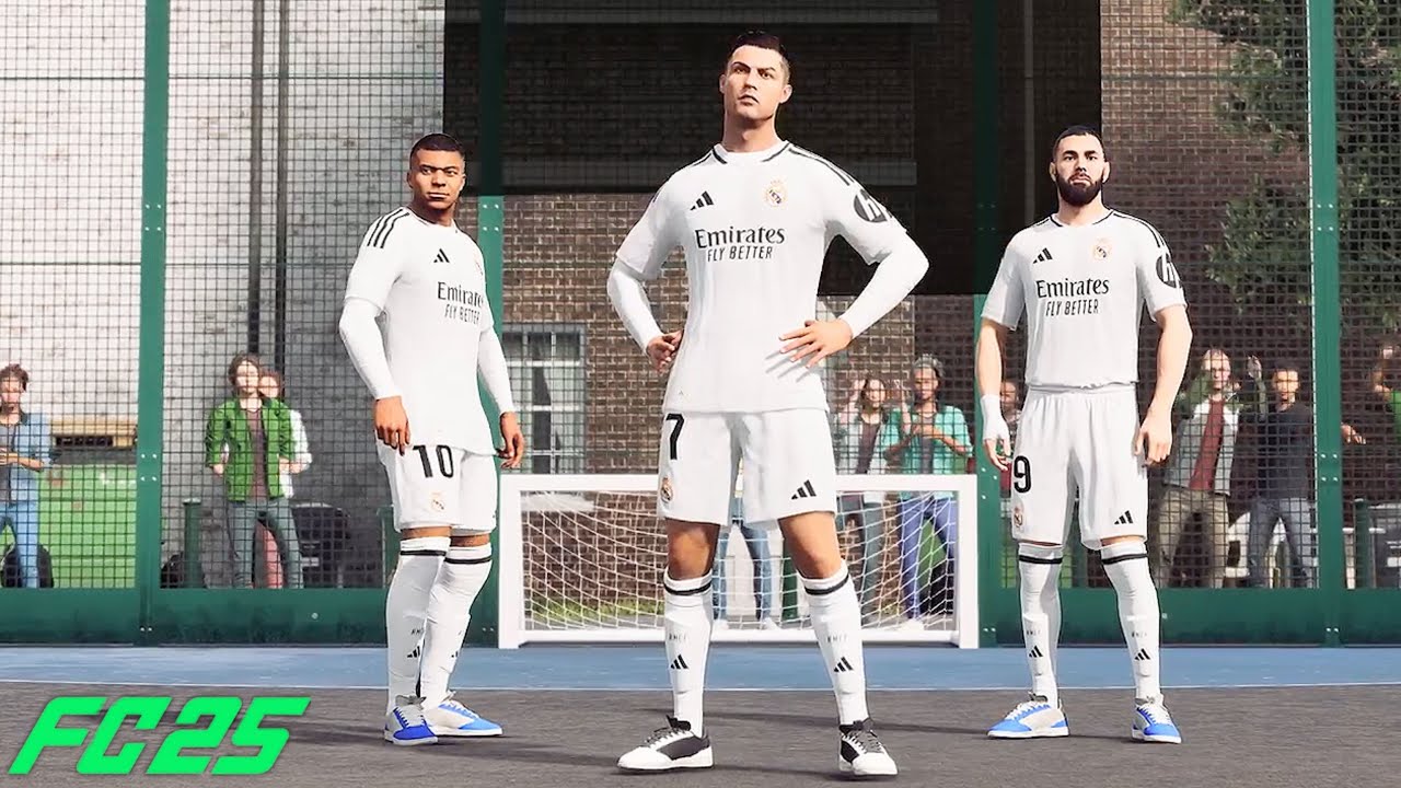 FC 25 VOLTA - Ronaldo Benzema Mbappe vs Pele Zidane Ronaldinho - Volta 3v3