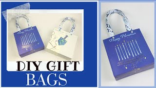 MAKE A FABULOUS GIFT BAG WITH JUST 2 GREETING CARDS!!  [Perfect For Hanukkah] Great ALL OCCASION BAG