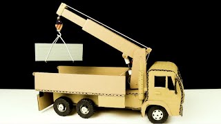 How to make Control Remote RC Crane Truck from Cardboard