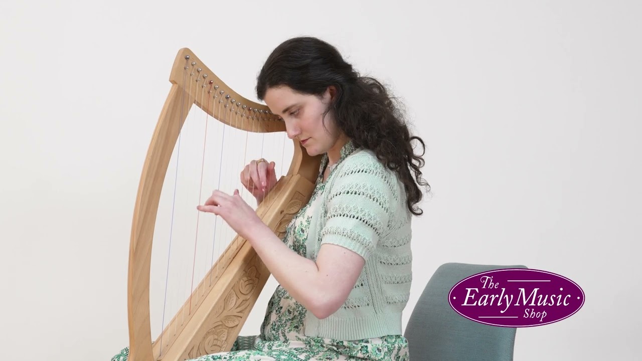 Heritage 19 String Knee Harp by The Early Music Shop - YouTube