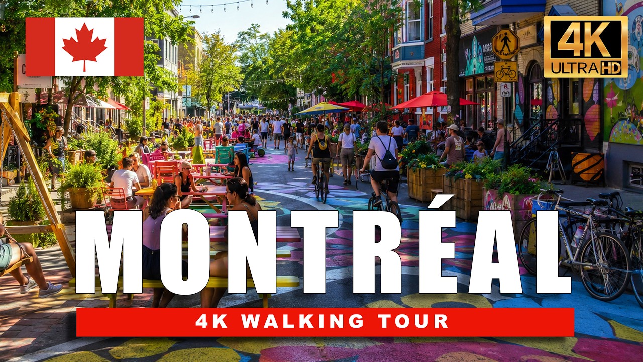Montreal, Canadá | Paseo Marítimo de Strolling the Historic Old Port | Tour Cultural y de Museos 4K