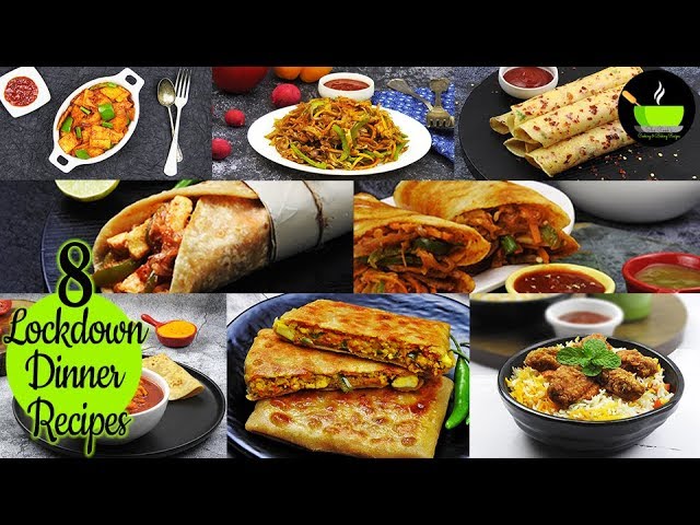 8 Lockdown Recipes | 8 Easy Dinner Recipes | Indian Dinner Plan | Dinner Ideas | Restaurant Style | She Cooks