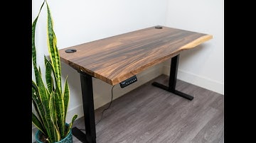 MWS Studio Etsy Live Edge Walnut Standing Desk Assembly Video Tutorial Review #etsy