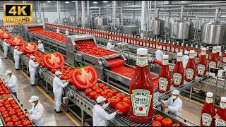 Inside the USA's Largest Tomato Factory: How 10 Million Tomatoes Become Ketchup Daily (Full Process)