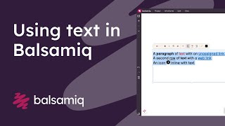 Using text in Balsamiq