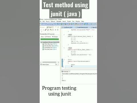 Method Testing using Junit java || software testing types #java #junit ...