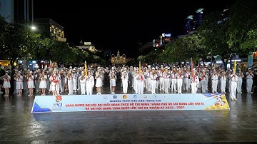 Đồng diễn đầu giờ -Chương trình biểu diễn trống kèn chào mừng Đại hội đại biểu Đoàn TNCS Hồ Chí Minh