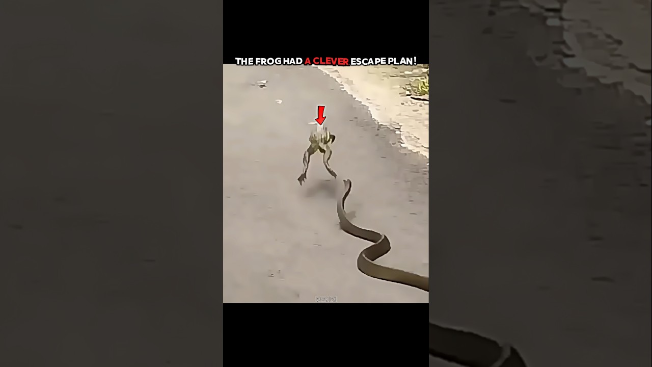 The Frog Thought It Could Escape the Snake! #trending #animals #wildlife #youtubeshorts #snake