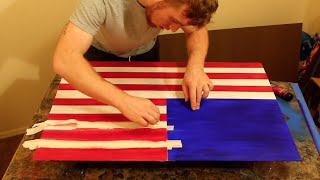 American Flag Epoxy Resin Pour