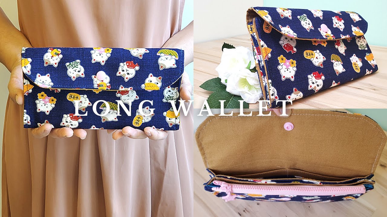 做個招財長夾將〝發財運〞通通招進來吧! Easy Long Wallet Sewing Tutorial｜Wz Multi Layers Card Holders & Zippered Pocket