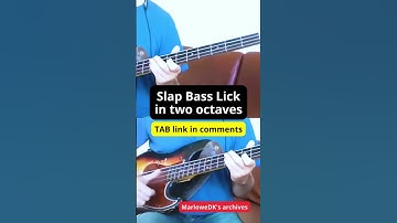 Two Octave Slap Bass Lick - TAB link in comments