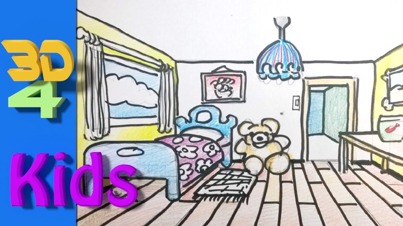 Room Drawing Easy For Kids Room Life People Drawings Pictures