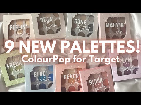 New Colourpop 9 Pan Palettes! | Mega Swatch Comparison Catching Up With Colourpop For Target