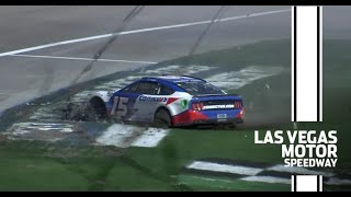 JJ Yeley's tire goes flat, spins on turn at Las Vegas