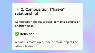 CS2505 UNIT 2 Composition vs inheritance