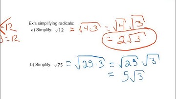 Simplifying Radicals w/ Perfect Squares