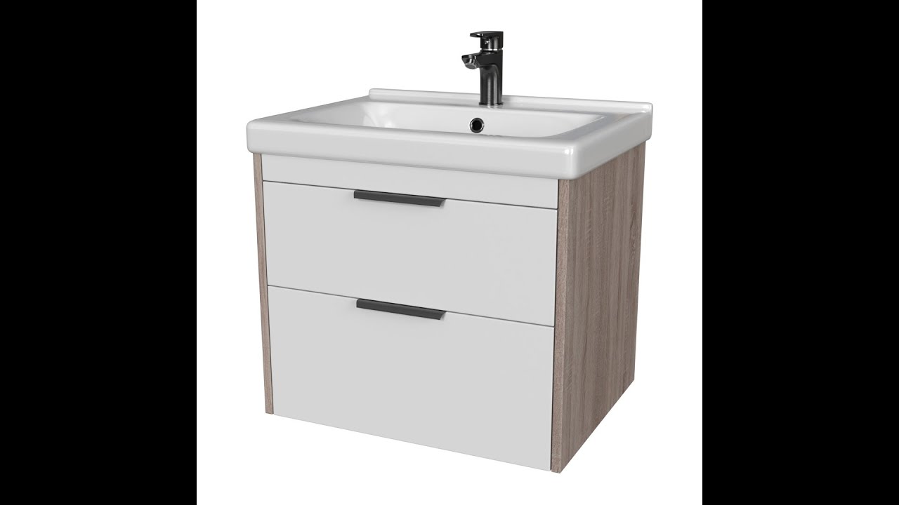 Установка навесной тумбы Домани арт. 115 - YouTube