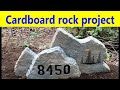 Easy cardboard address rock project