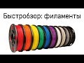 [Устарело] Быстробзор: основные филаменты для 3D печати. pla, petg, sbs, tpu, abs.