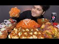 Spicy whole chicken curry with fried rice and eggs  eating show  mukbang  chicken lollipop 