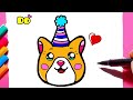 Como desenhar Cachorro fofo KAWAII ❤ Desenhos Kawaii | Desenhos para Desenhar #desenhoparadesenhar