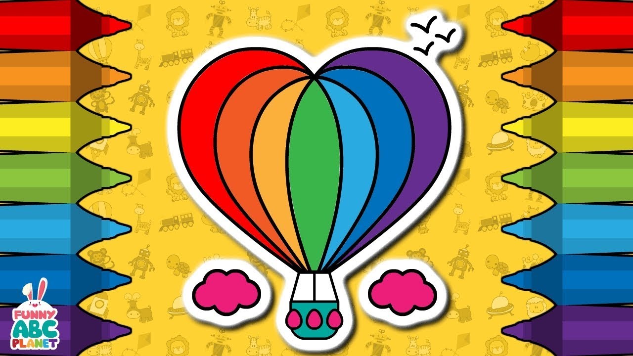 How to Draw Hot Air BALLOON | Drawing, Coloring Pages and ...